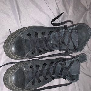 Black high top converse